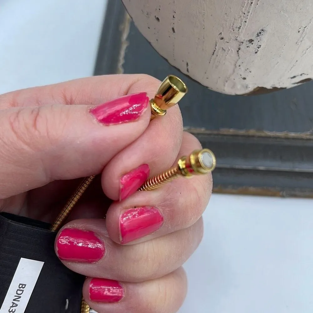 NWT Blanche & Co. choker. Sliding puffed sliver moon. 16” long Gold - Image 6