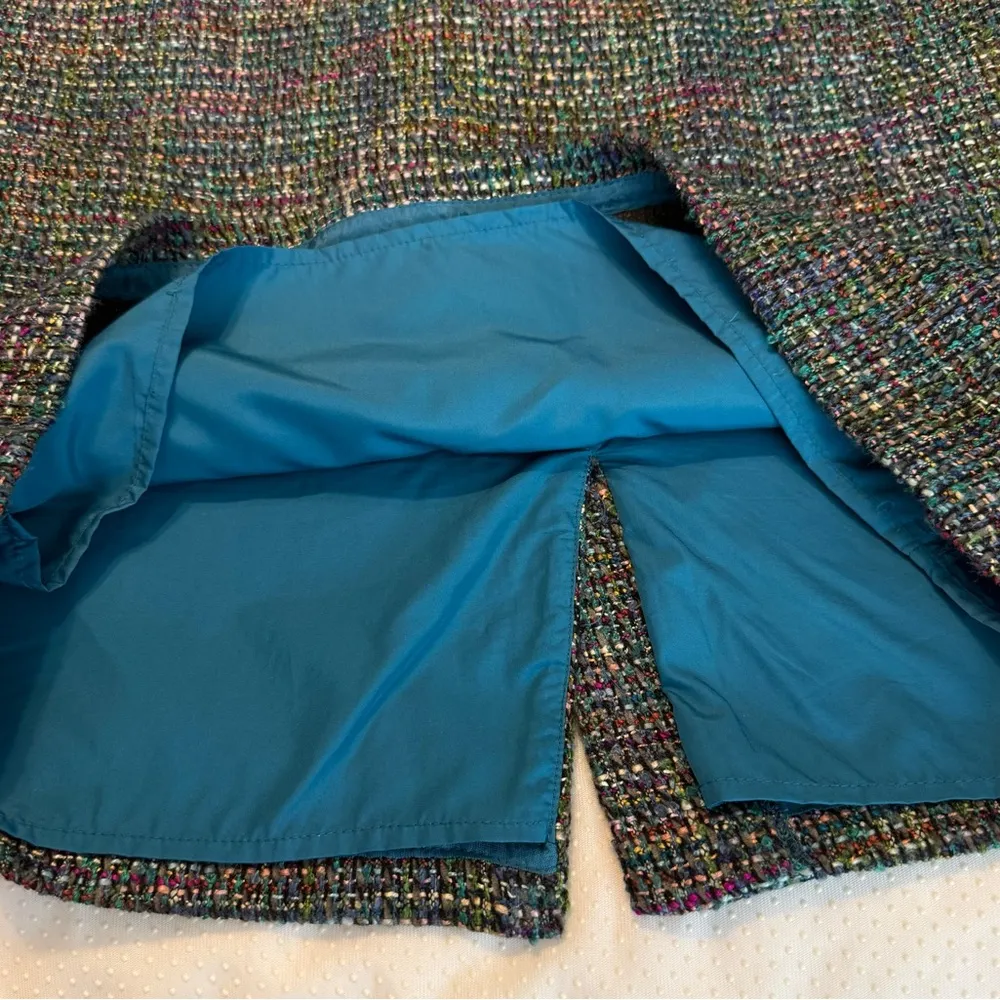 Coldwater Creek Multicolor Tweed Pencil Skirt Women’s Size 8 Lined Professional - Image 6