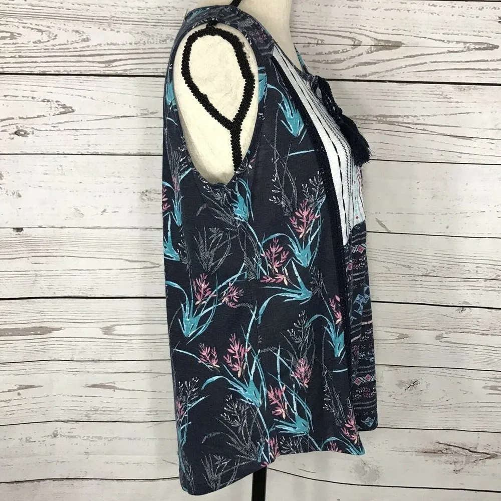 Style & Co Top Sleeveless Hi-Low Geometric Keyhole - Image 3