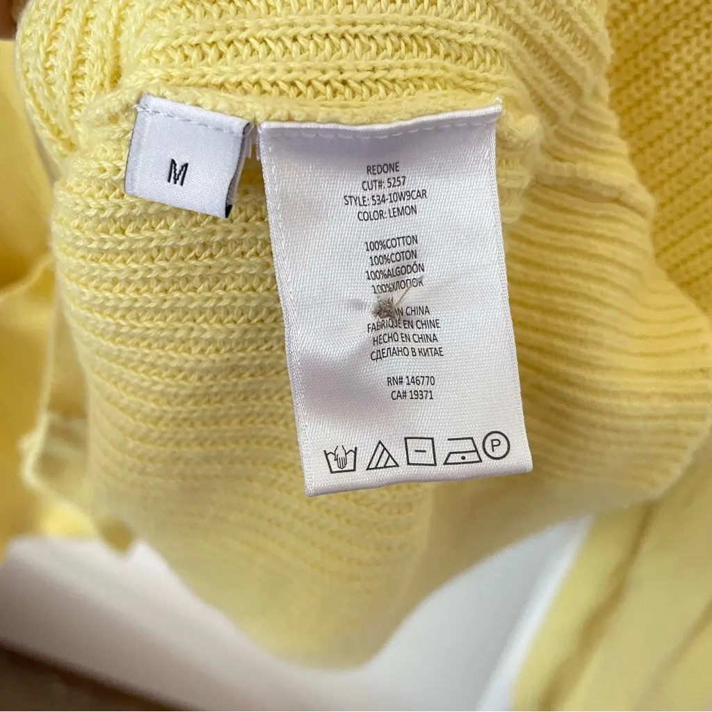 RE/DONE 90s Cardigan in Lemon Yellow Size Medium - Image 7