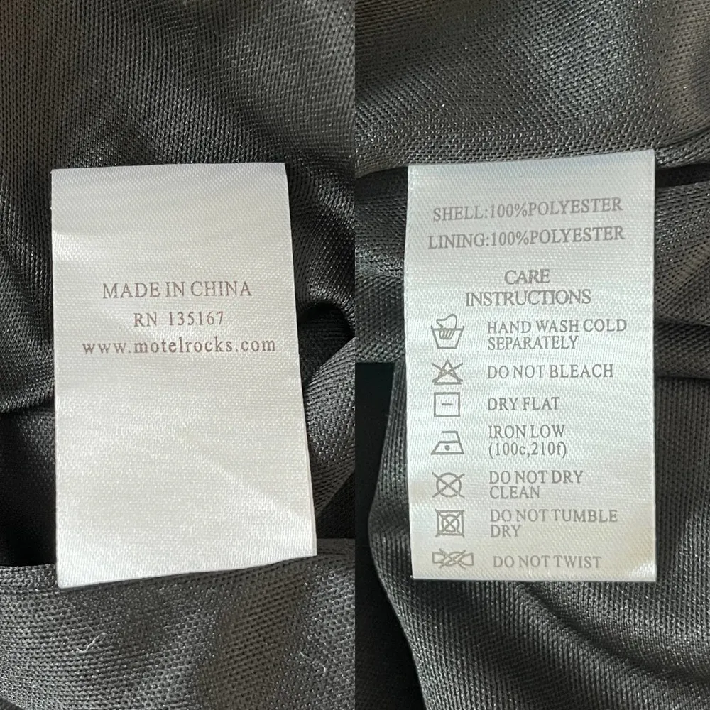 Motel Melana Plunge Neck Bodycon Sequin Dress Black Medium New - Image 7