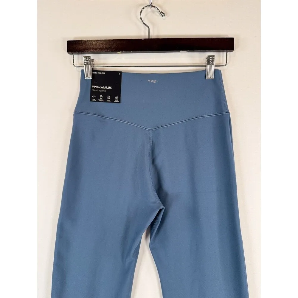 NWT YPB Abercrombie Fitch Leggings Blue SculptLUX Flare Ultra High Rise Medium - Image 9