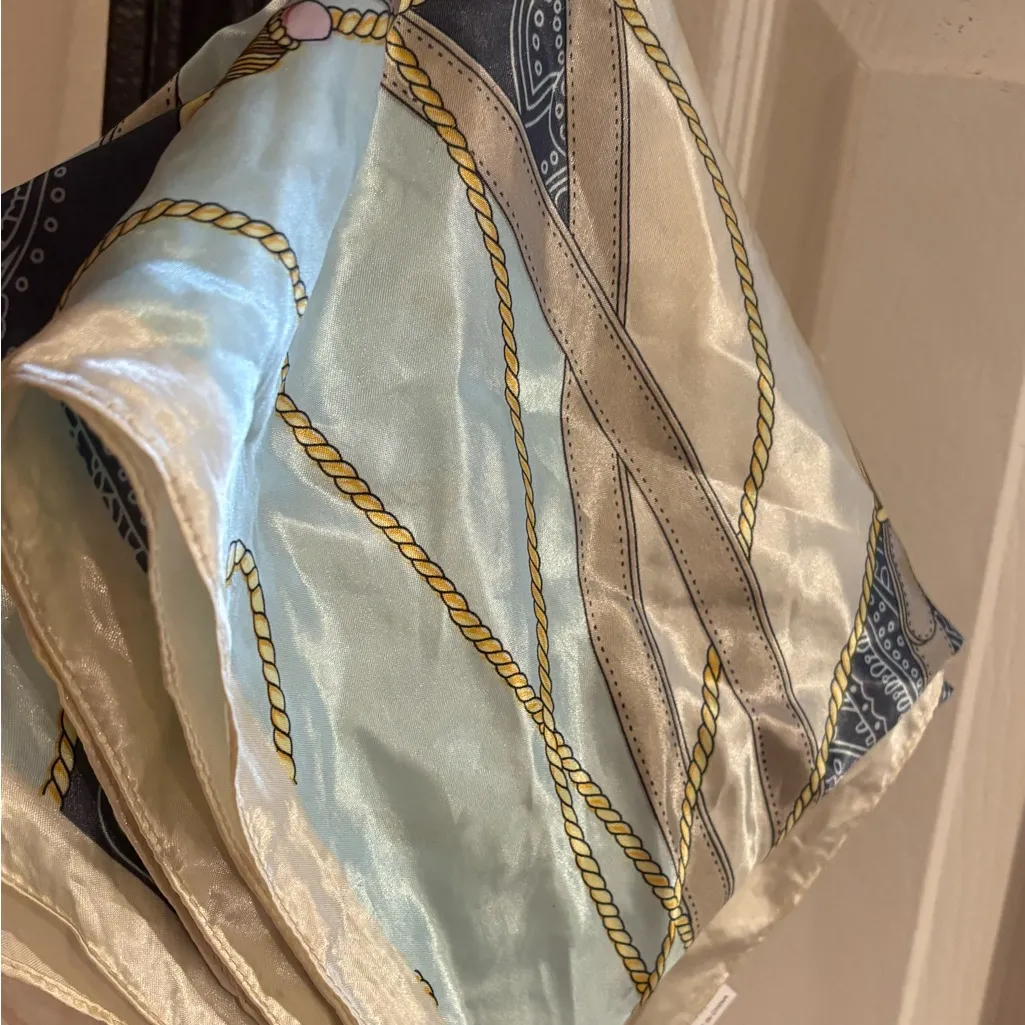 Unknown source Scarf with Nautical Rope Design Blue - Image 2