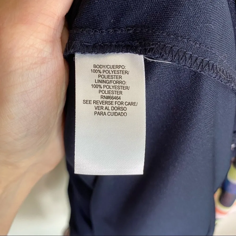 Sandra Darren Dress Floral Stripe Ruffle Hem Belted Womens Size 8 Petite - Image 9