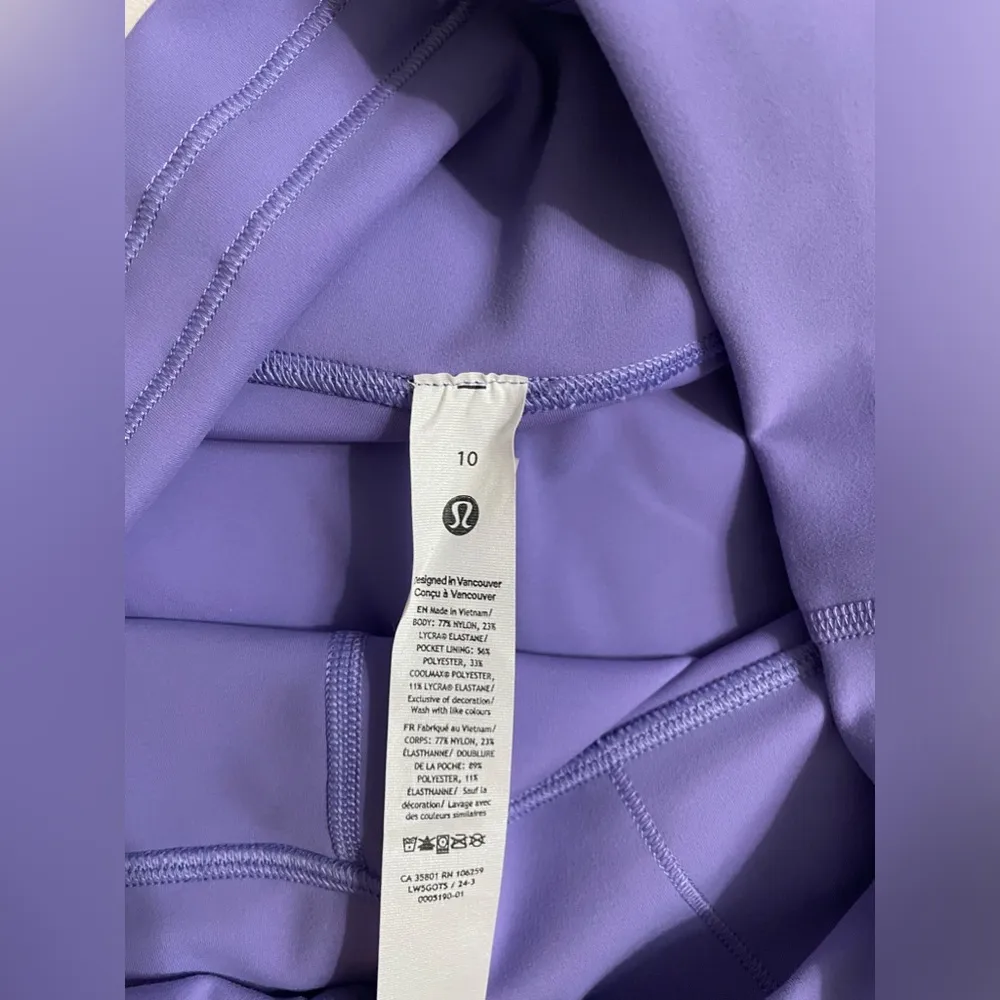 NEW Lululemon Wunder Train High Rise Tights Legging 25” Purple Size 10 - Image 5