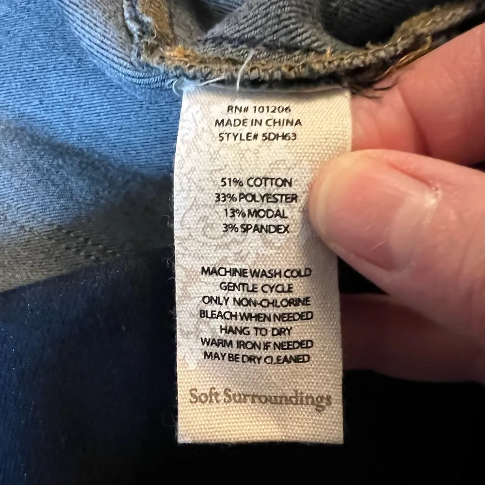 Soft Surroundings The Ultimate Braided Knot Jeans Dark Wash Pull On 1X 18W 20W - Image 8