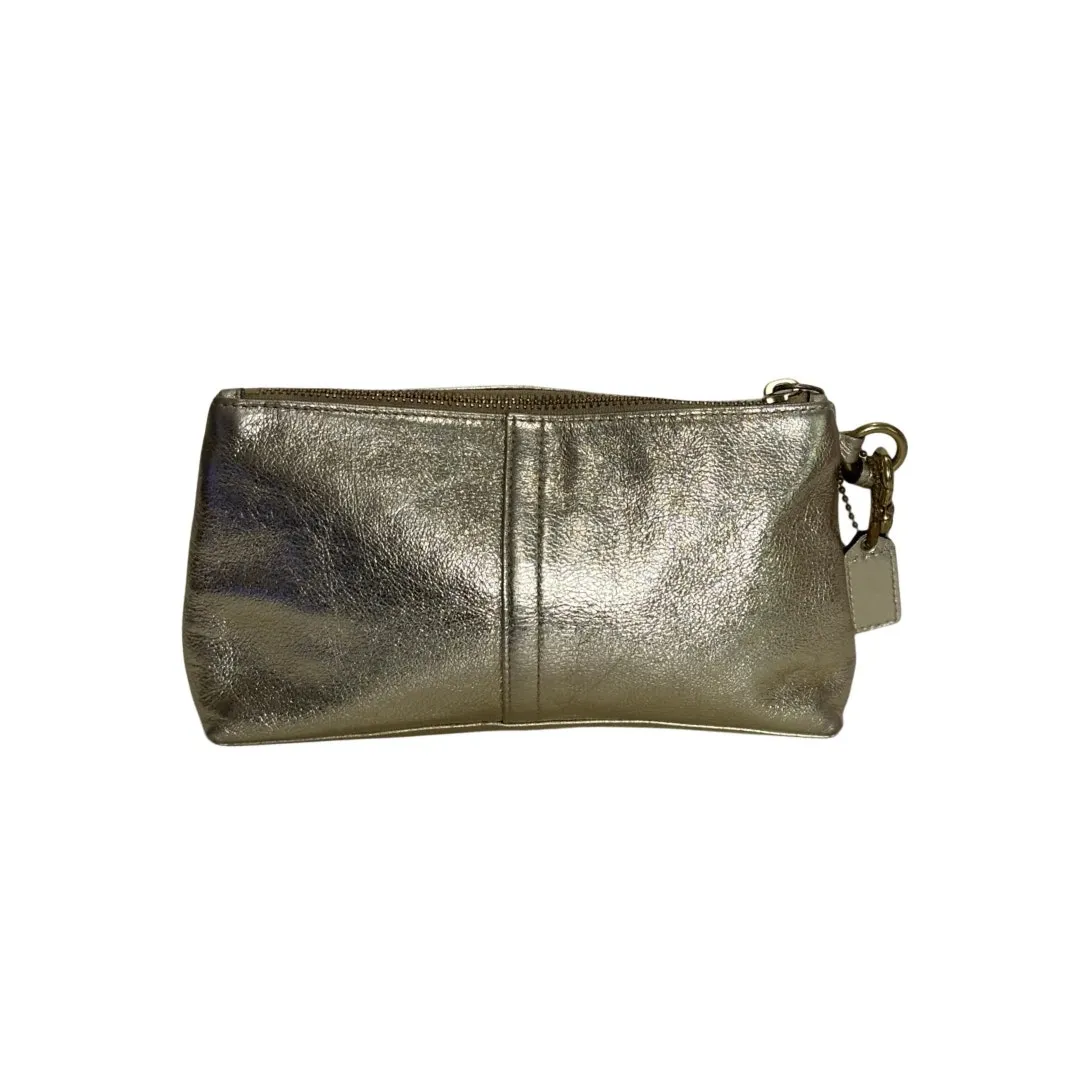 Coach  gold metallic pochette wallet - Image 2