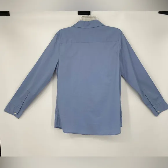 Gap Cotton Poly Button Down Blue Long Sleeve Shirt. Size‎ Medium - Image 3