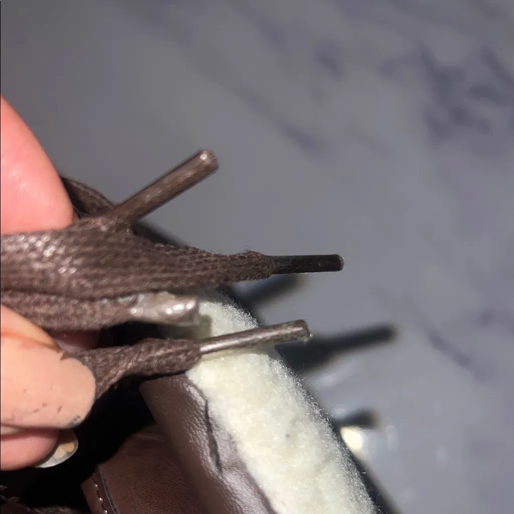 Brown High Heel Ankle Boots with Faux Fur Cream Cuff By Bamboo 8.5 - Image 11