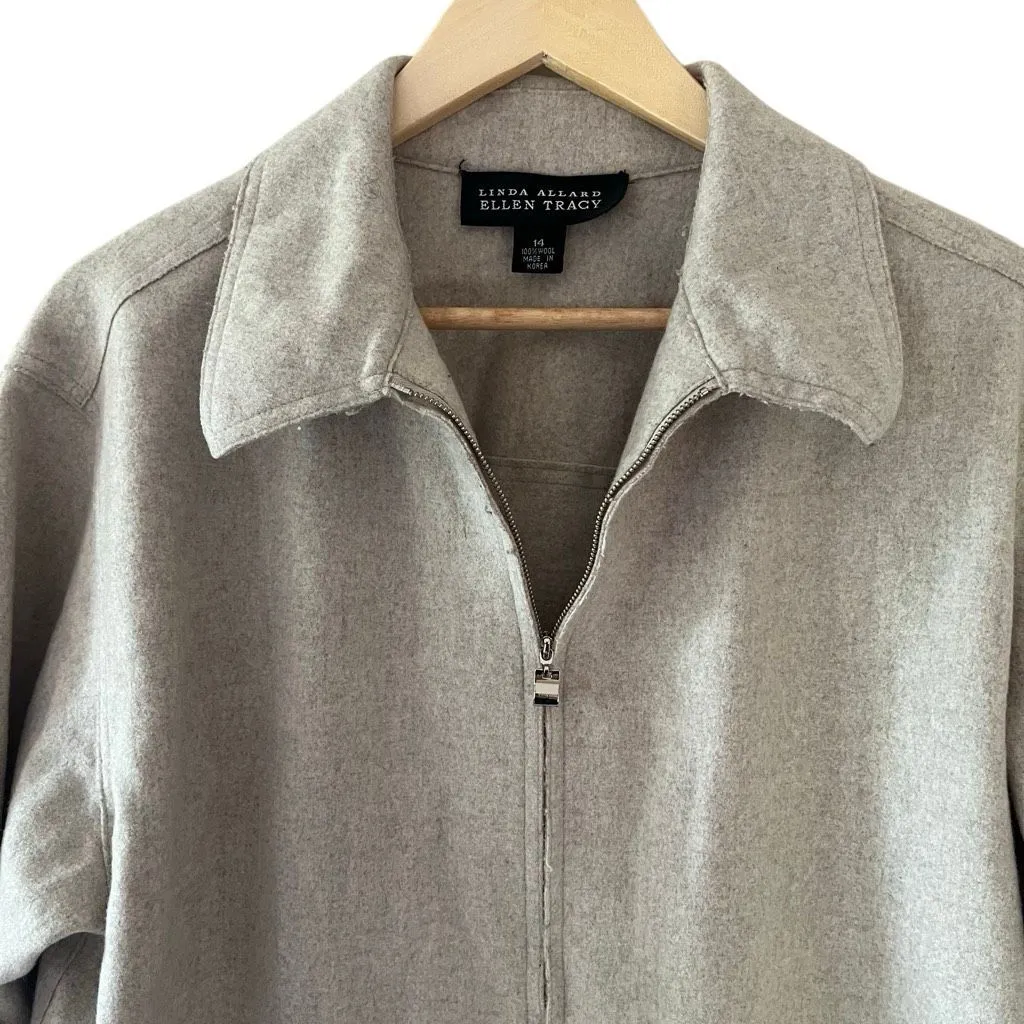 Linda Allard x Ellen Tracy 100% wool full zip women’s jacket size 14 - Image 5