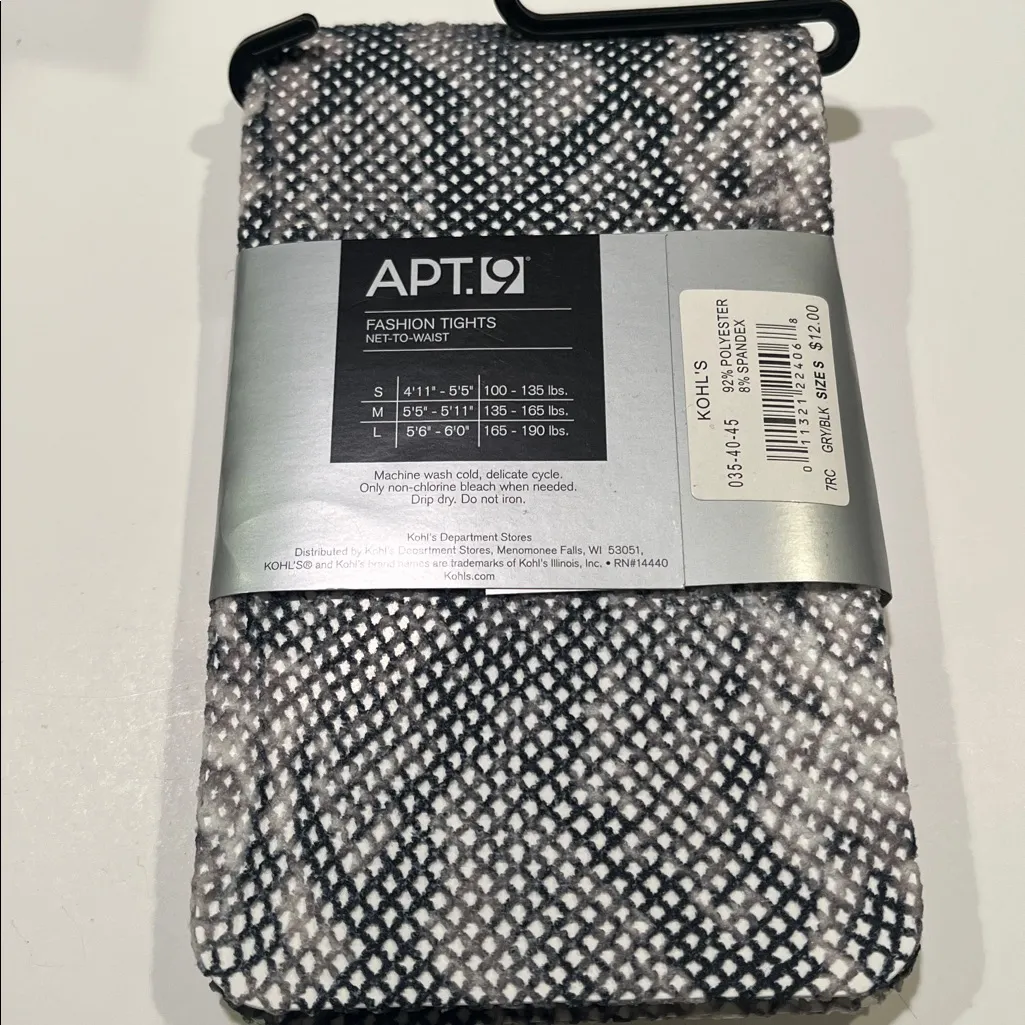 Apt.9 Fashion Tights Fishnet Women’s Small 4’11-5’5 100-135 lbs. Patterned - Image 3