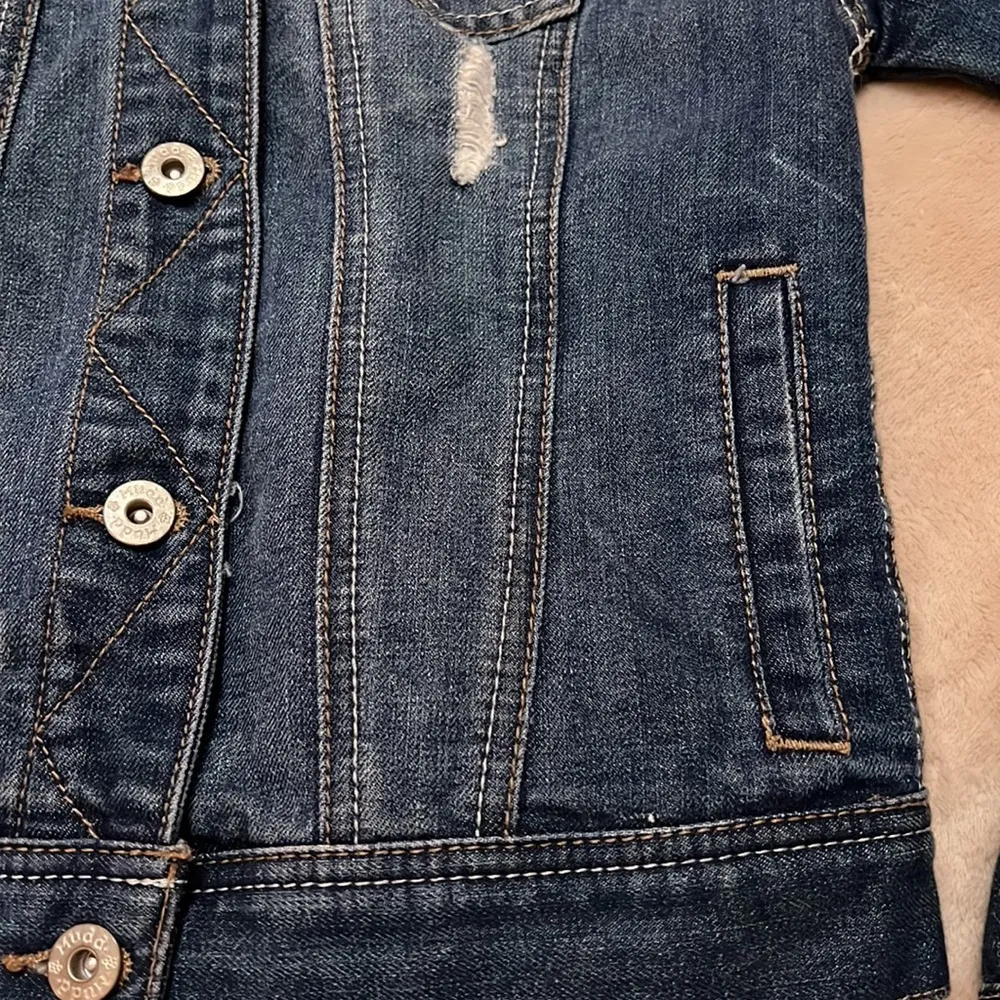 Mudd  Denim Distressed Jacket: Size S (Juniors) - Image 3