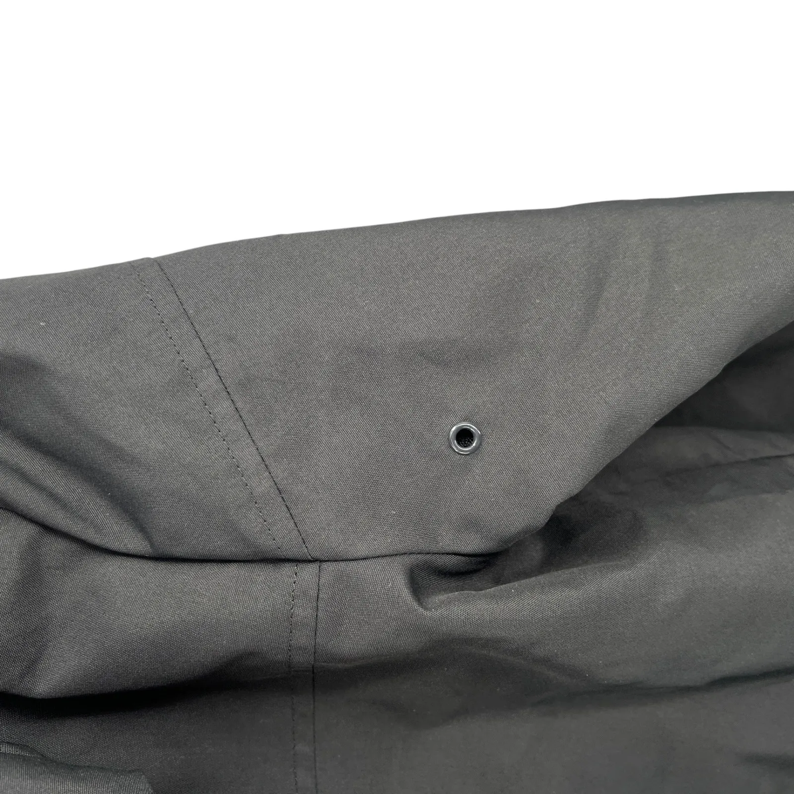 Volcom Enemy Lines Jacket Black Hooded Zip Up Windbreaker Womens Small - Image 4