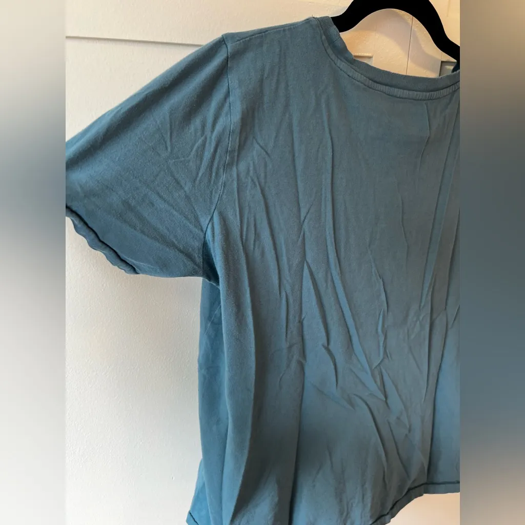 MTV Music Television Women’s Blue Palm‎ Leaf T Shirt Size XS - Image 9