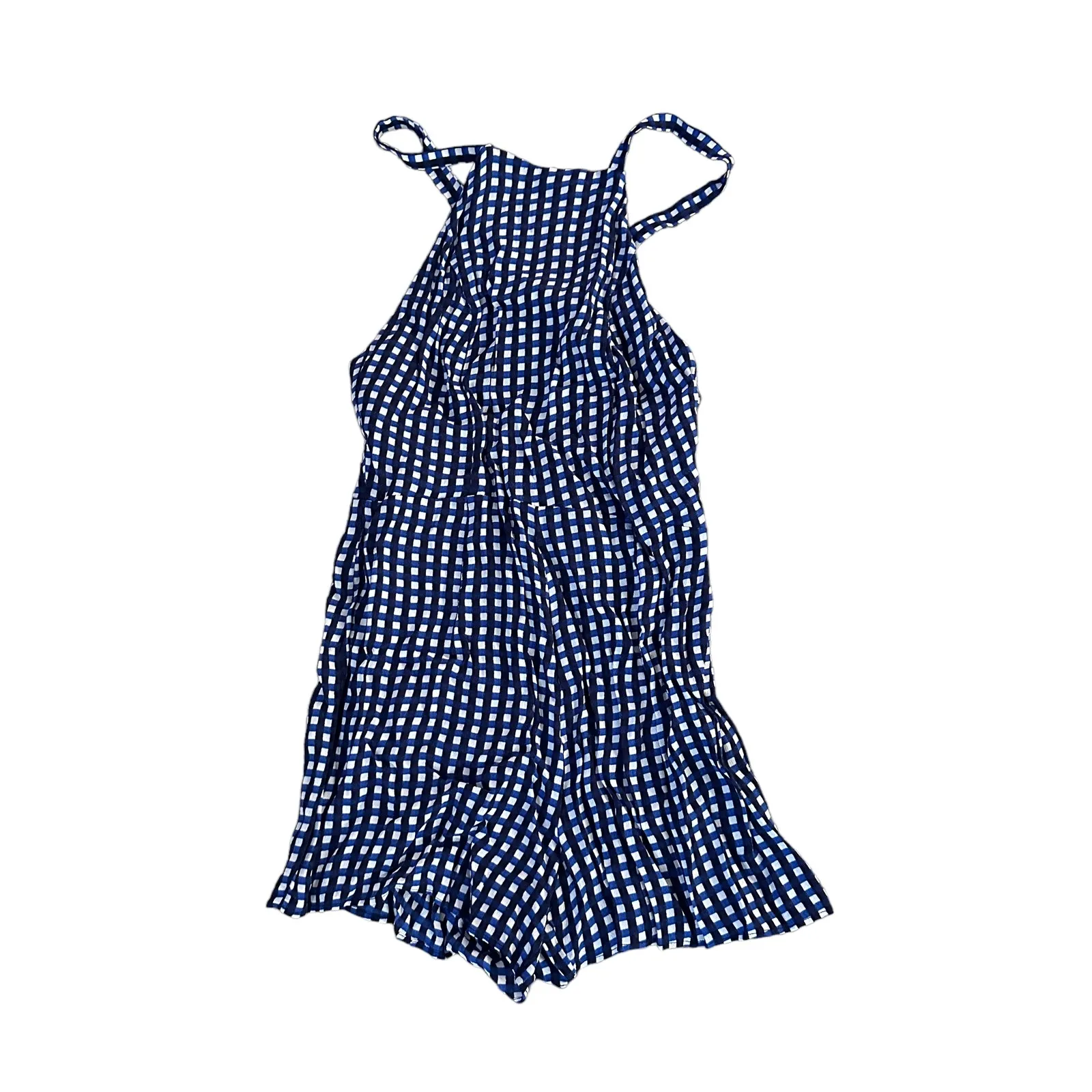 Privacy Please  Orchard Romper Elysian Blue Plaid Revolve - Image 3