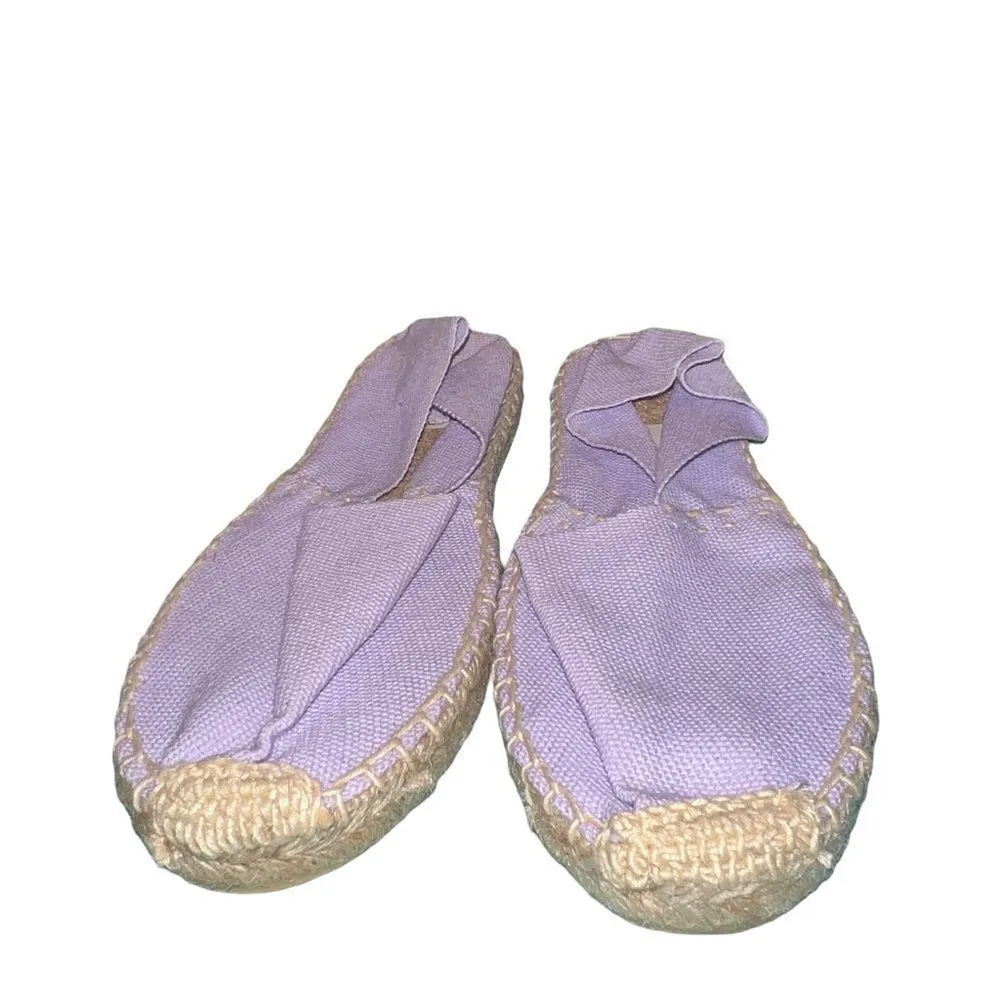 Cosido A Mano lavender and tan espadrilles flats women’s size 5 US / EU size 35 Purple - Image 2