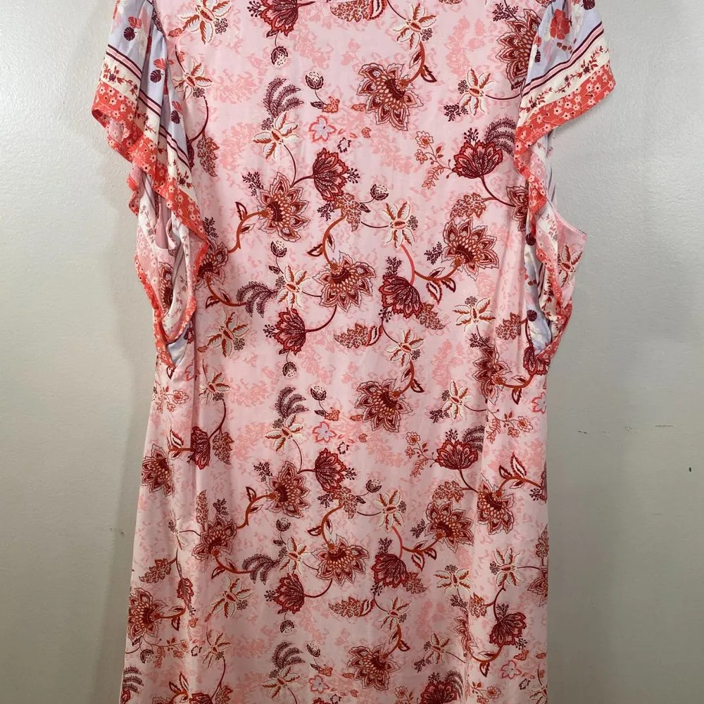 NWT Entro Watch For You Blush Pink Floral Dress - Image 9