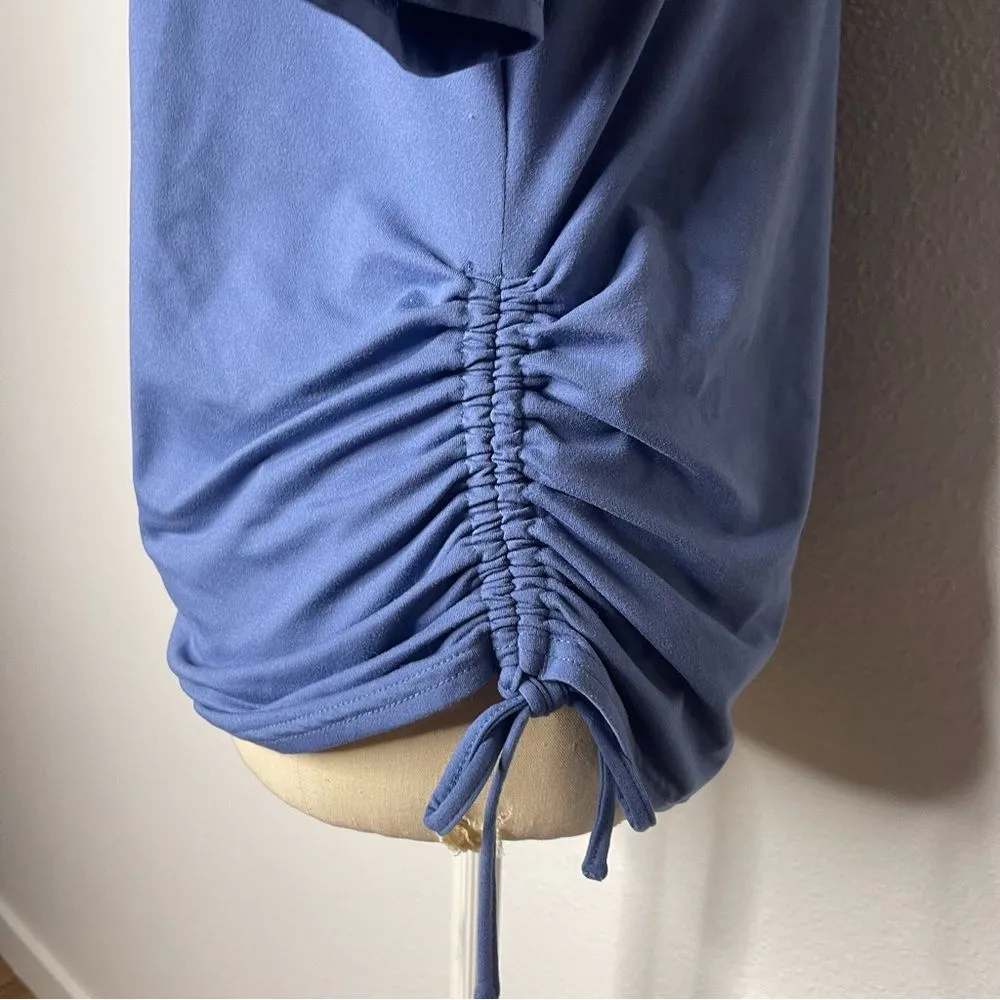 Columbia Size S Periwinkle Blue Scrunched Sides Top 3/4 Sleeve Shirt Activewear - Image 4