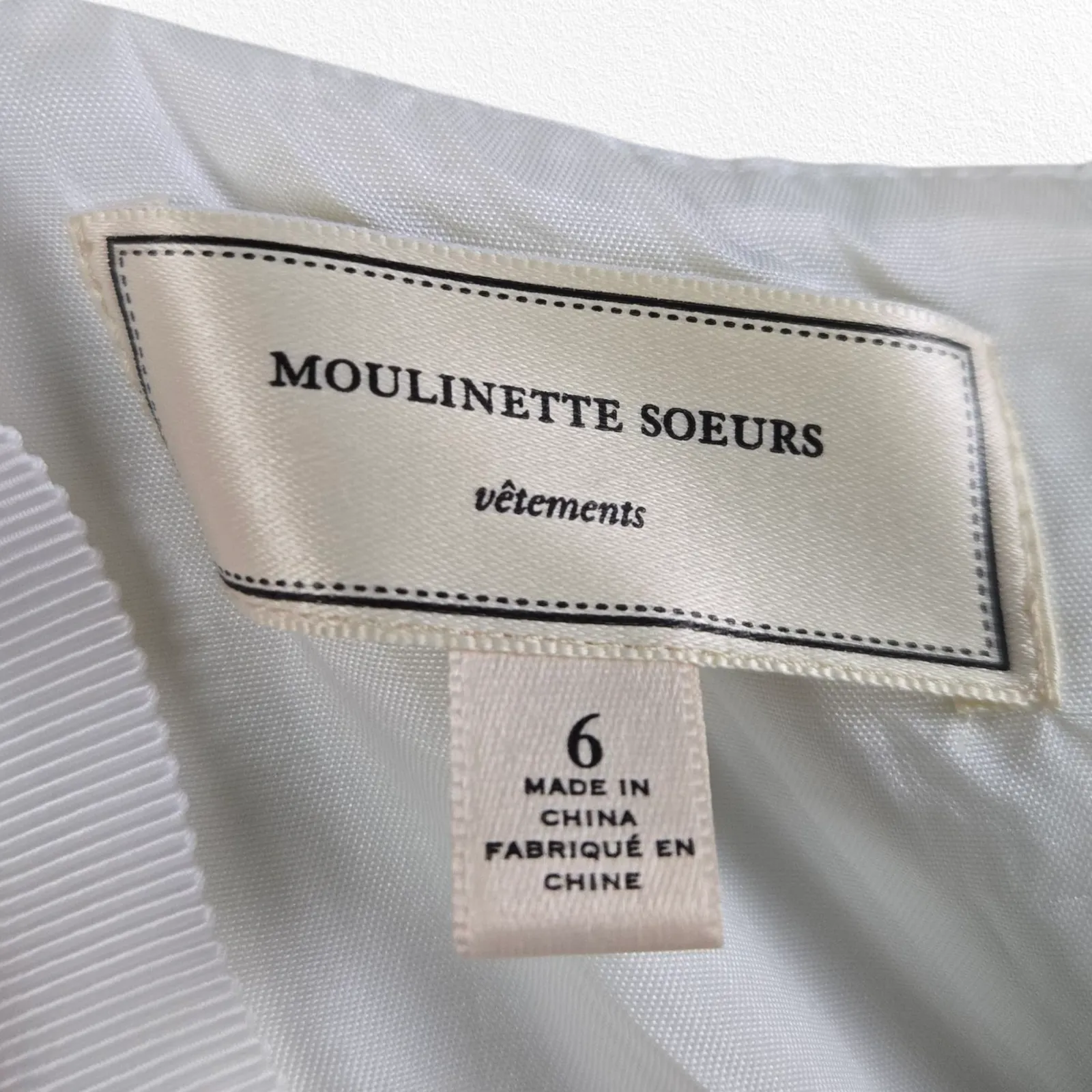 Moulinette Soeurs Blue White Striped Lace Inset Fit & Flare Midi Dress Size 6 - Image 8