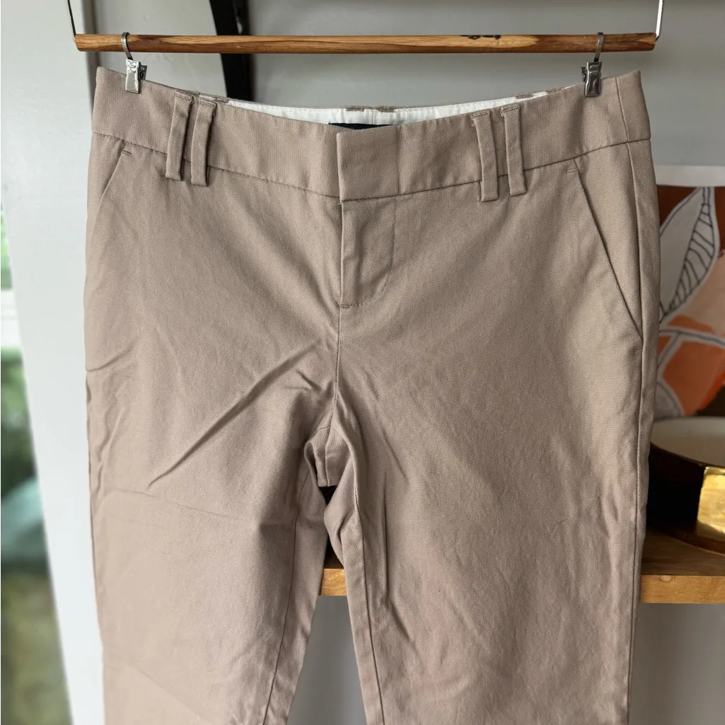 Banana Republic Tan Khaki Low Rise Bootcut Trousers Dress Pants 0 Petite - Image 3