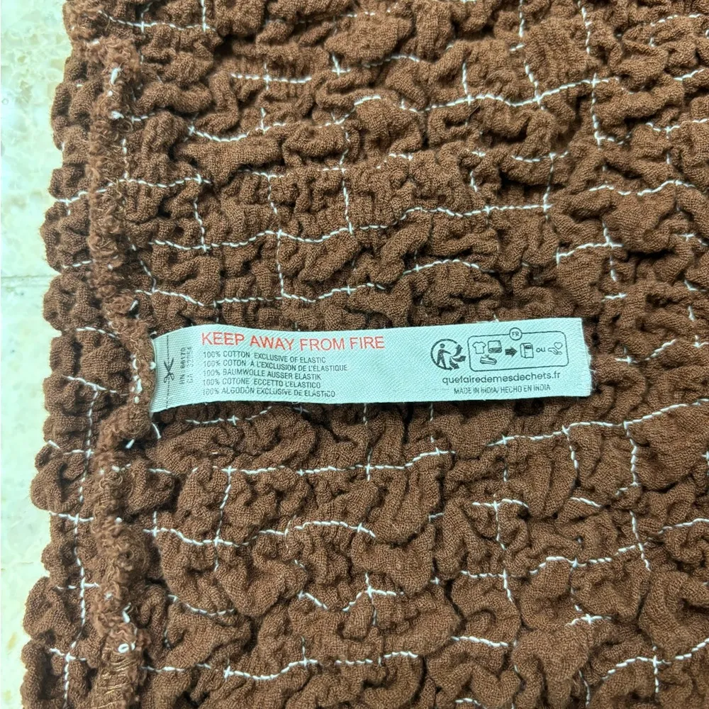 Set the Bar Smocked MIDI Dress. Brown. Size XS - Image 12