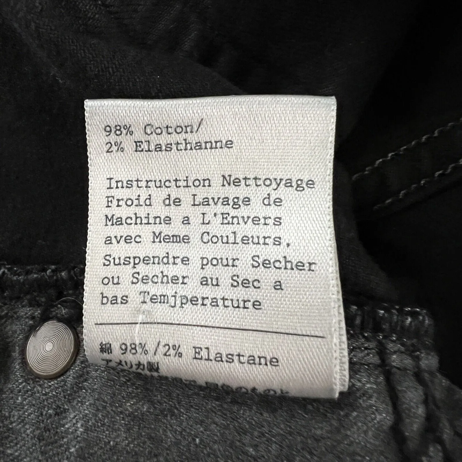 Earnest Sewn Jeans Womens 6 29" Black Skinny Frayed Raw Hems Casual Punk Grunge - Image 7