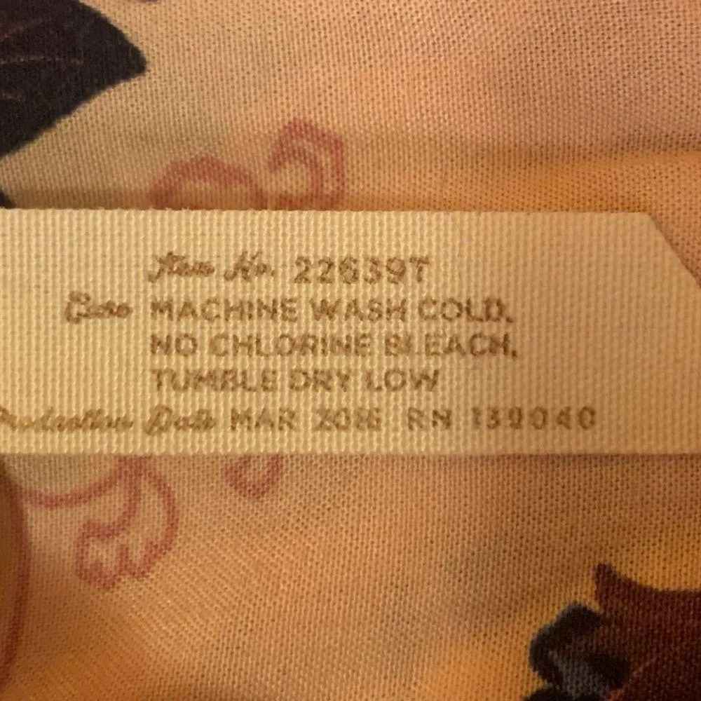 Matilda Jane top Medium light Pink Peach floral popover 3/4 sleeves 100% Rayon - Image 3