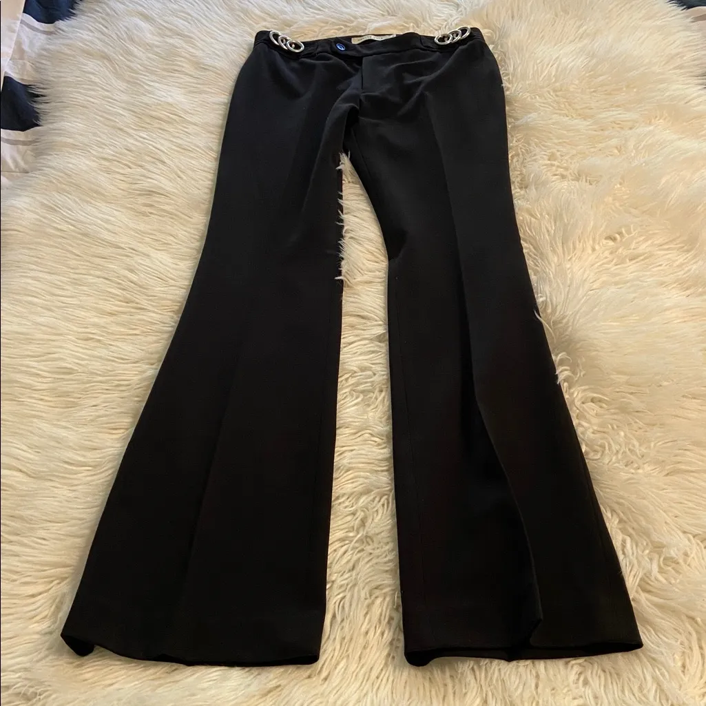 Centre Ville Paris Women’s Trousers Chic Black Pants with Silver Accents size 2 - Image 6