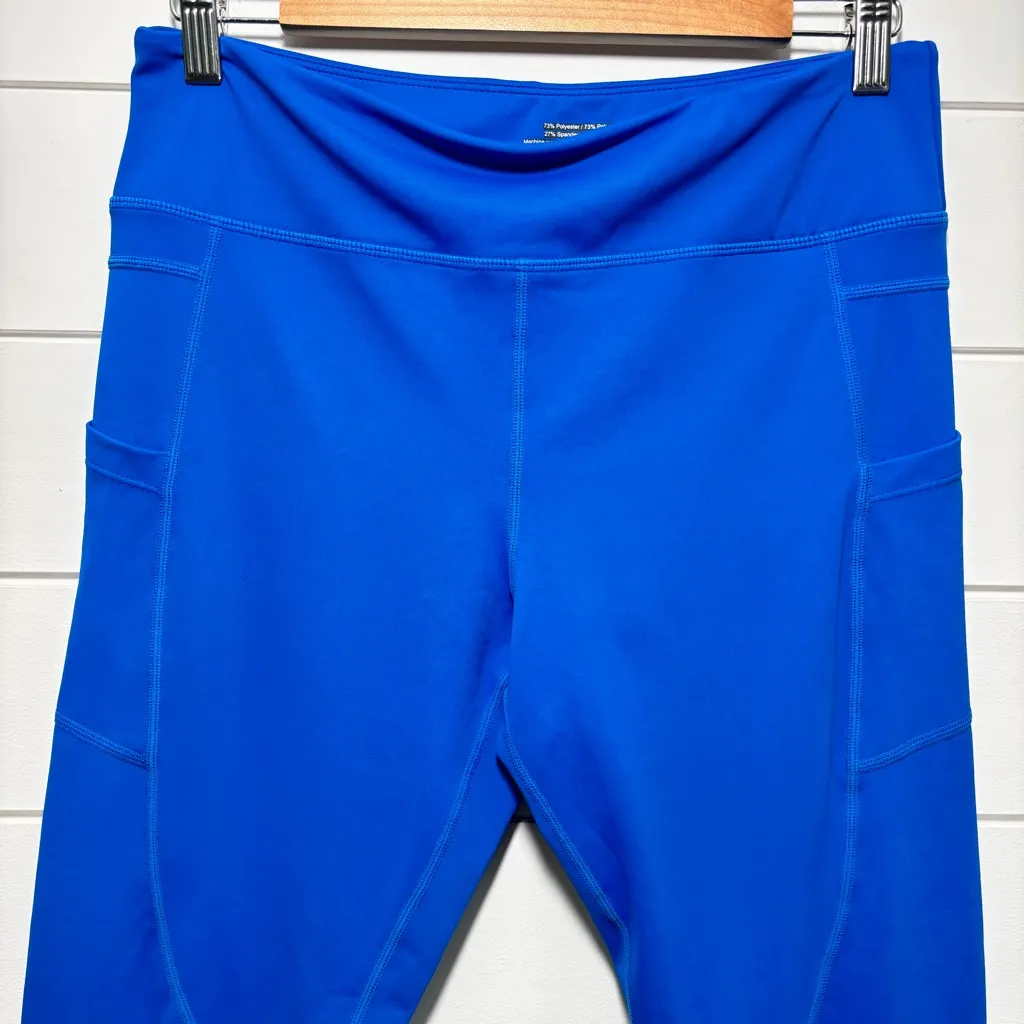 Zyia Blue High Rise Capri Crop Legging‎ Size 14-16 Women's Cobalt Compression - Image 4