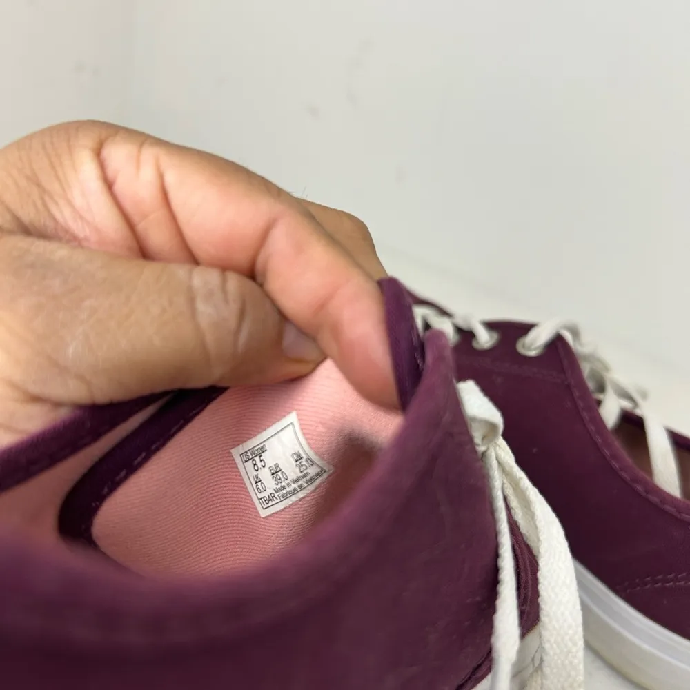 Vans Burgundy and White Sneakers - Image 6