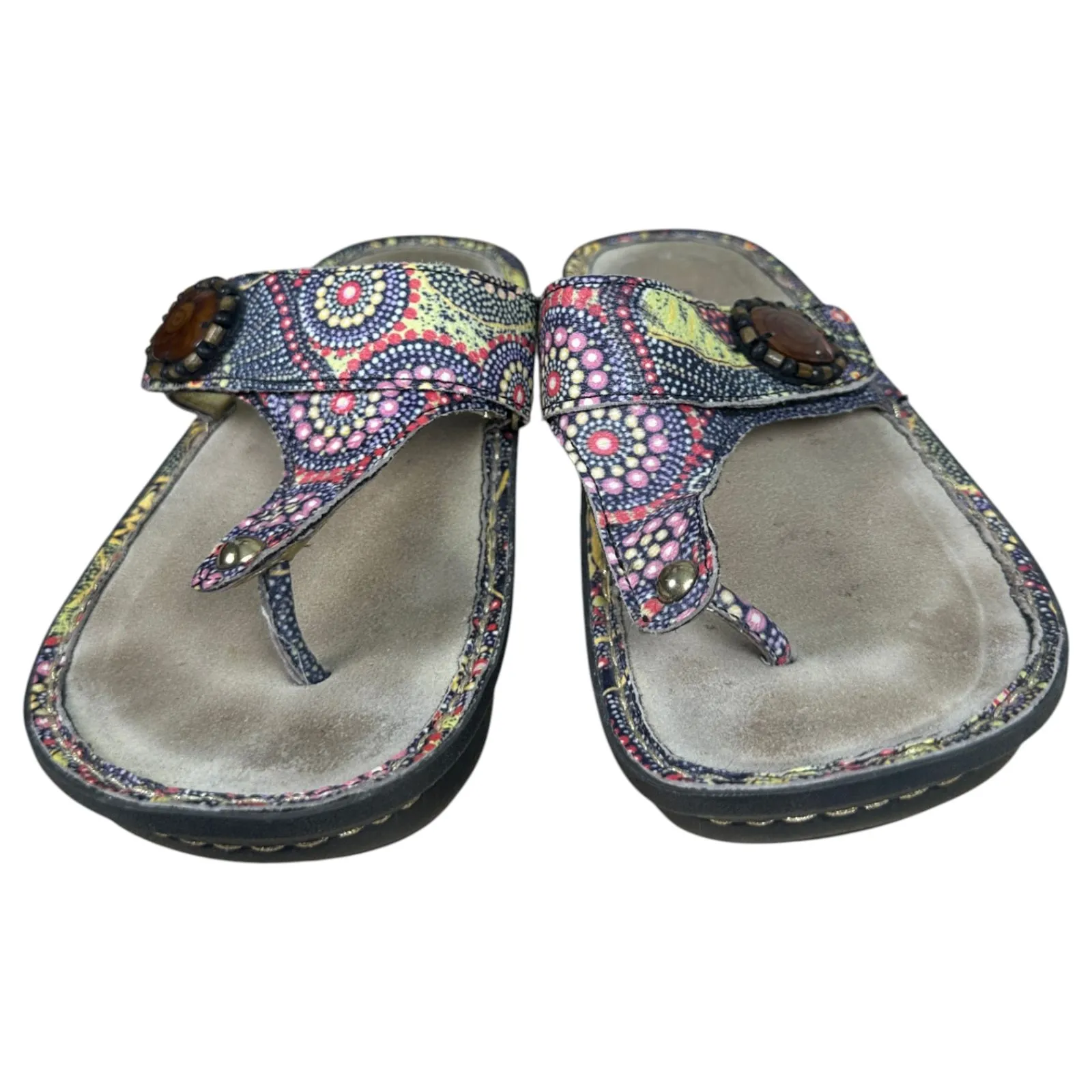 Alegria Carina Flora Floral Leather Sandal Flip Flop Women's Size 38 US 8/8.5 - Image 2