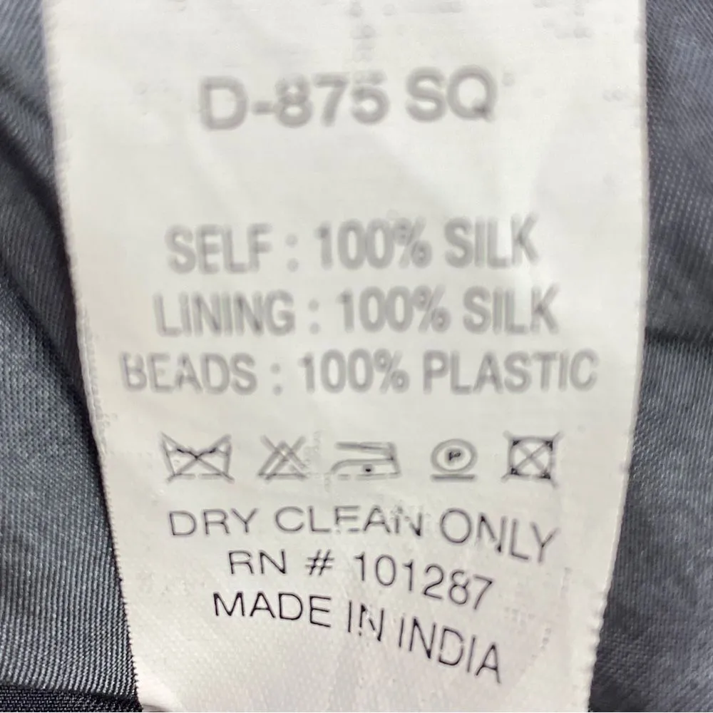 Alexia Admor Sequin Drape Back Silk Sheath Mini Dress Silver Gray Small Party - Image 11