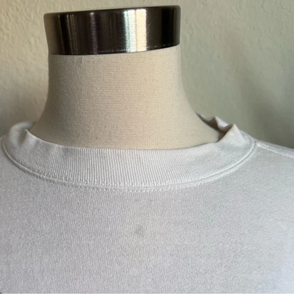 Vintage God Bless America Flag Sweatshirt USA Patriotic Pullover White XL - Image 3