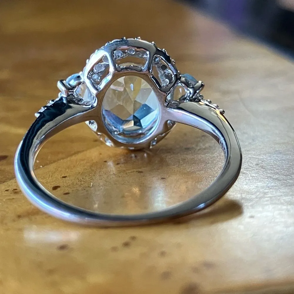 Sky Blue Topaz Sterling Silver Ring Size 7 - Image 5