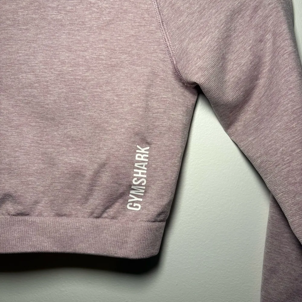 Gymshark Mauve Lilac Purple Seamless Activewear Cropped Long Sleeve Tee Shirt XS - Image 2