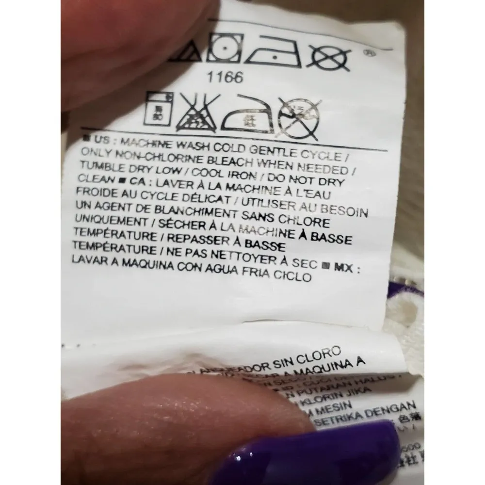 Old Navy Women's Ivory Cotton Round Neck Short Sleeve Knee Length Dress Size S - Image 11