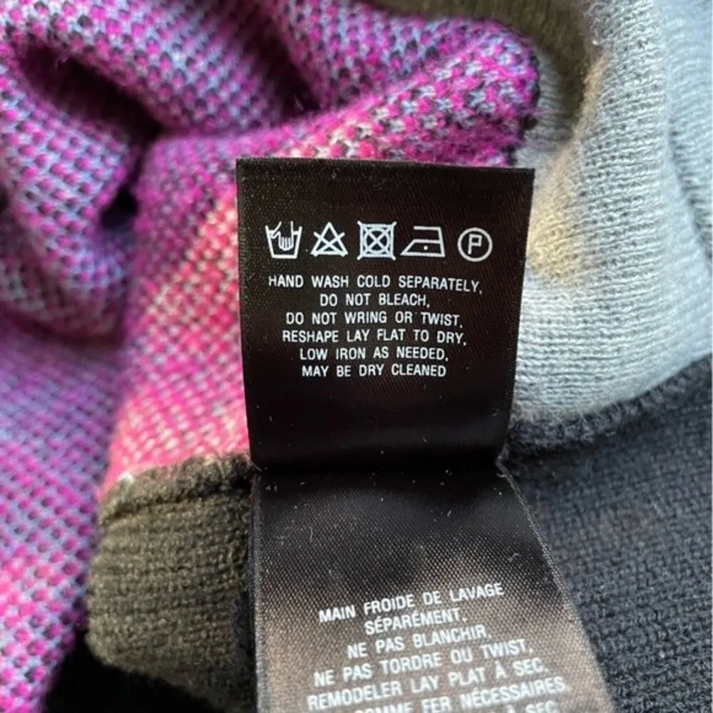 Anthropologie Sleeping on Snow Wool Fringe Sweater Skirt Black Purple Size XS - Image 10