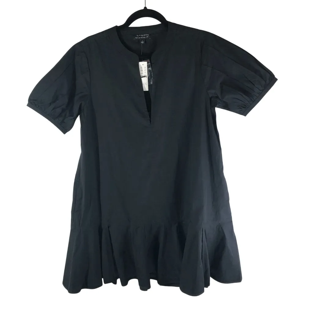 J Crew Delilah Dress In Cotton Poplin Pockets Short Sleeve Black S - Image 3