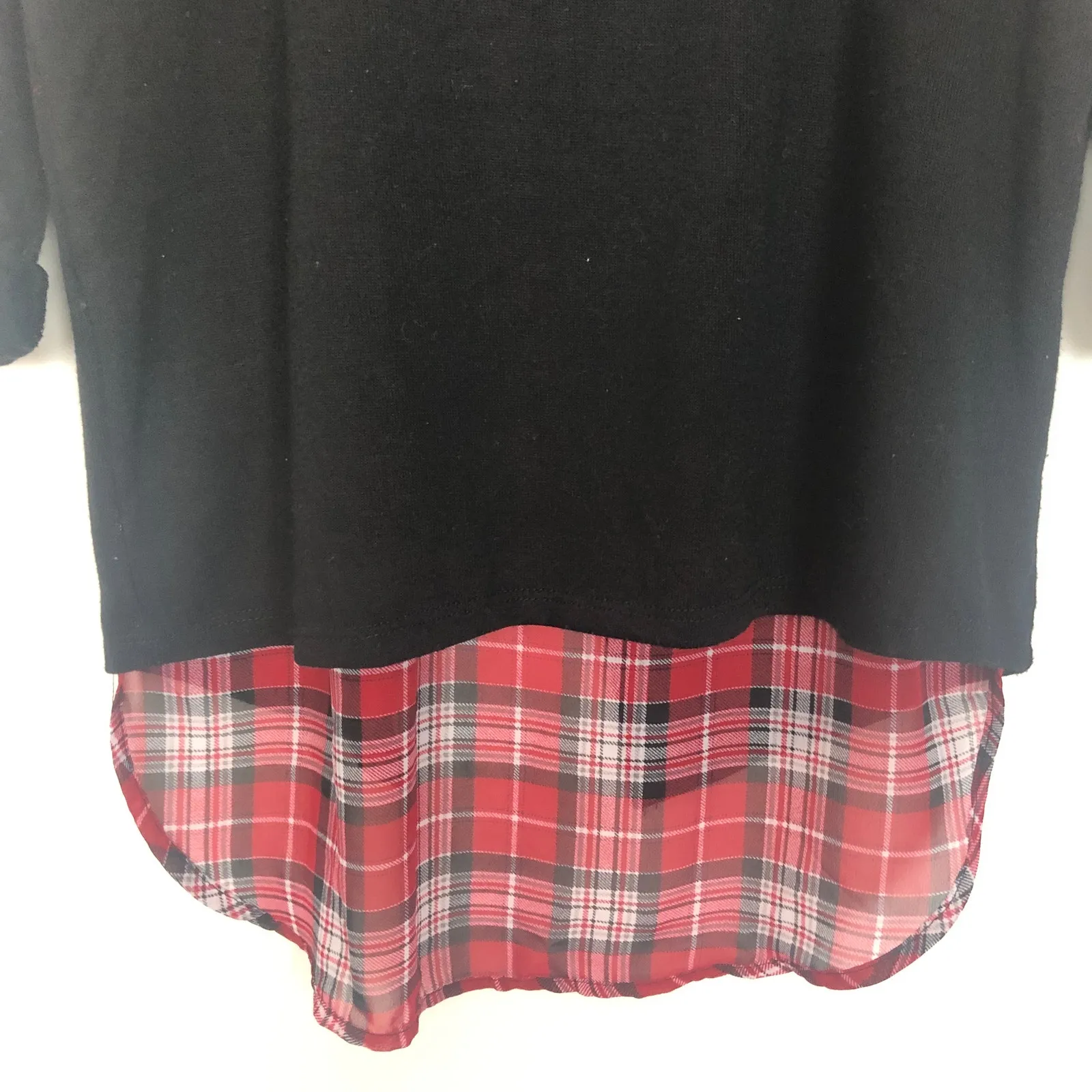 Bongo 3/4 Sleeve Black Open Back Sweater - Image 4