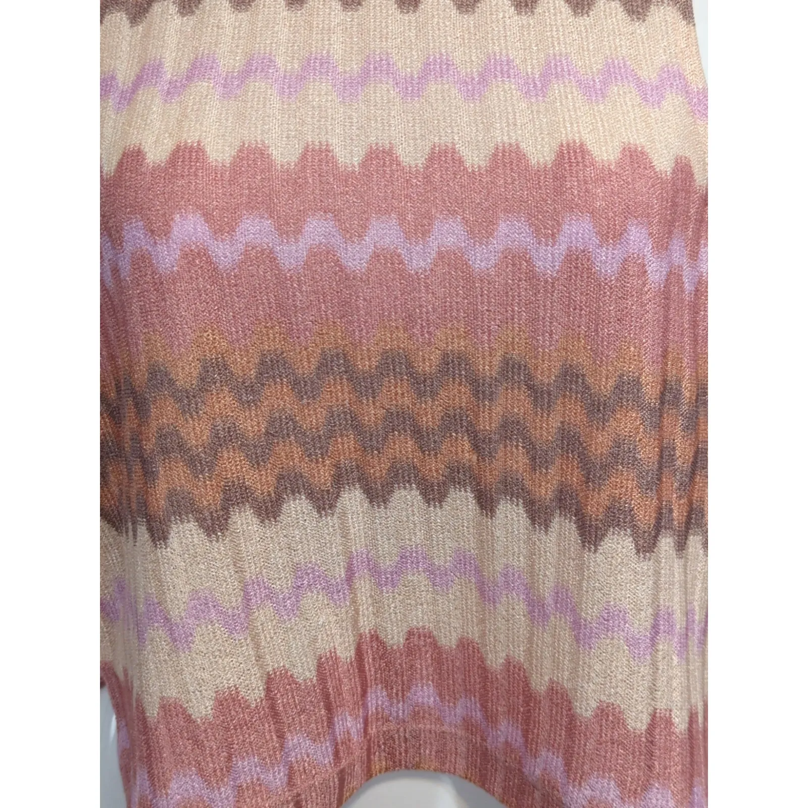 Forever 21 Multicolor Zigzag Striped Breezy Tank Women's Large Coastal Cowgirl - Image 3