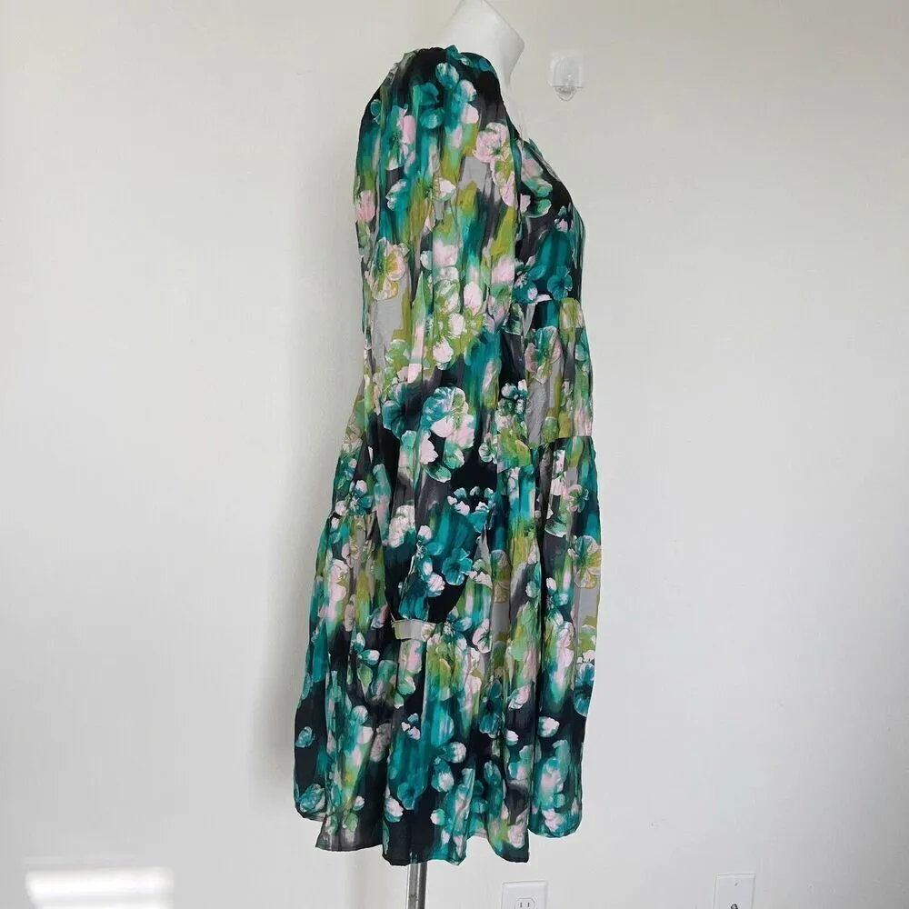 Babydoll Dress Balloon Sleeves Bohemian MEDIUM NEW - Image 10