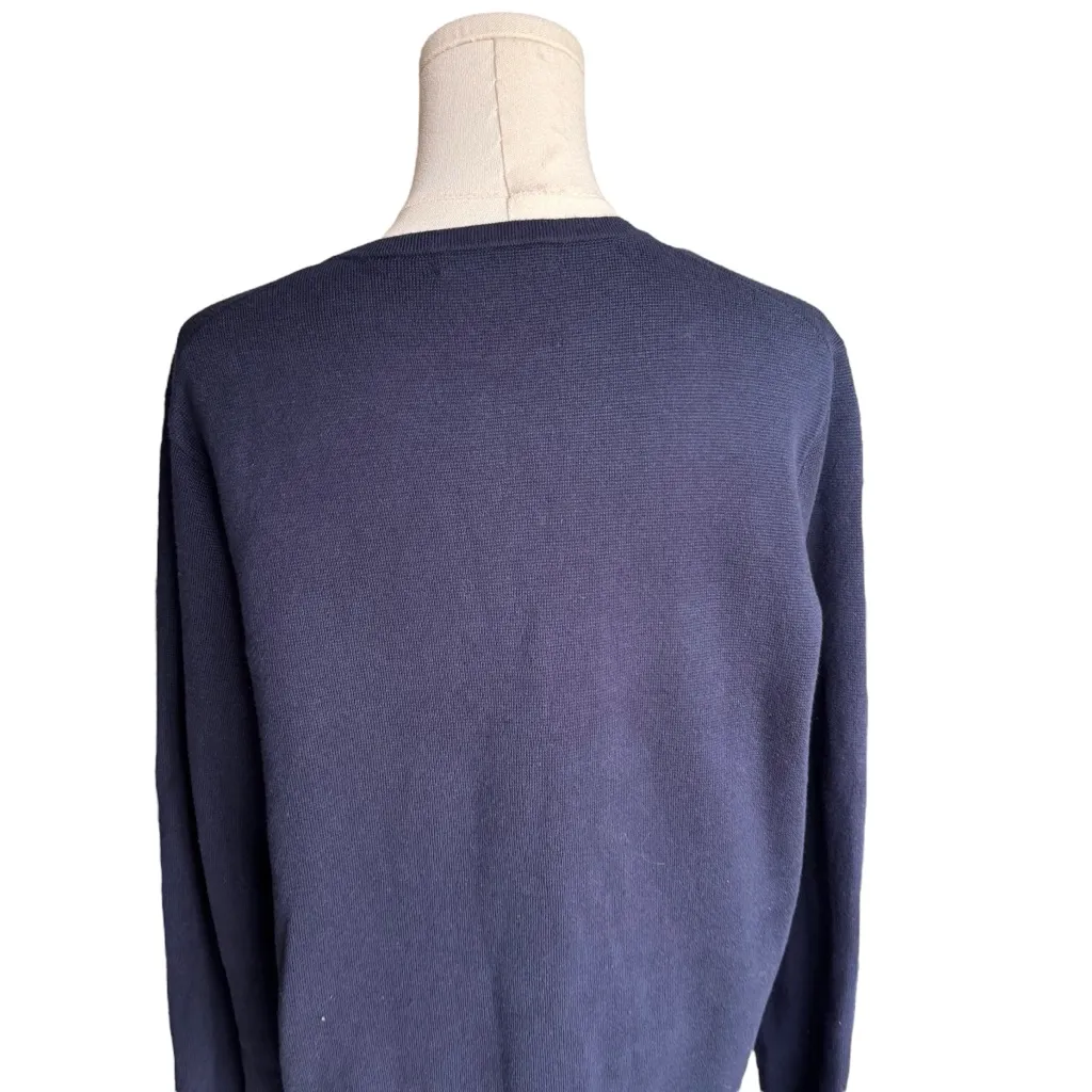 J.Crew - Long Giselle Sweater Blazer Navy Gold Button Cardigan Coatigan Sz S - Image 5