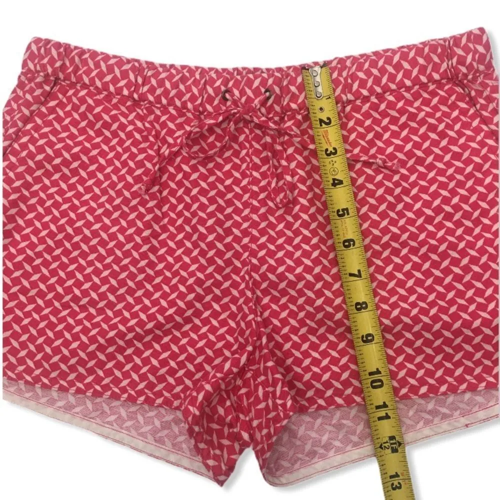 J. Crew Pink Geometric Print Linen Shorts - Image 6