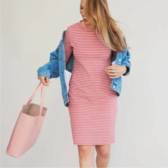 Sonnet James‎ Reese Red White Stripe Knit Play Dress Small - Image 2