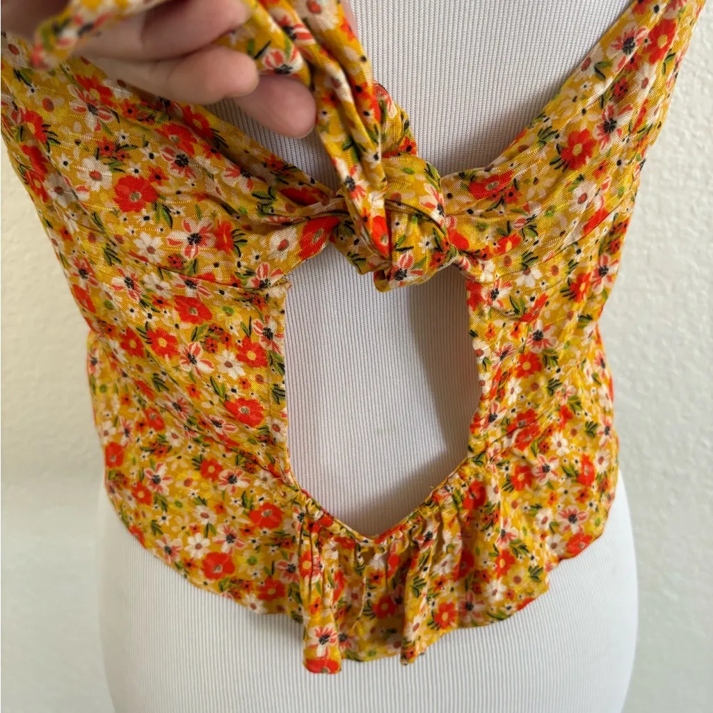 Arizona Jean Company Mustard Floral Blouse - Image 4