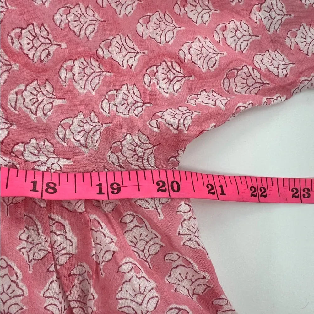 NWT Clara the label block print midi dress pink white sz S Tuckernuck - Image 5