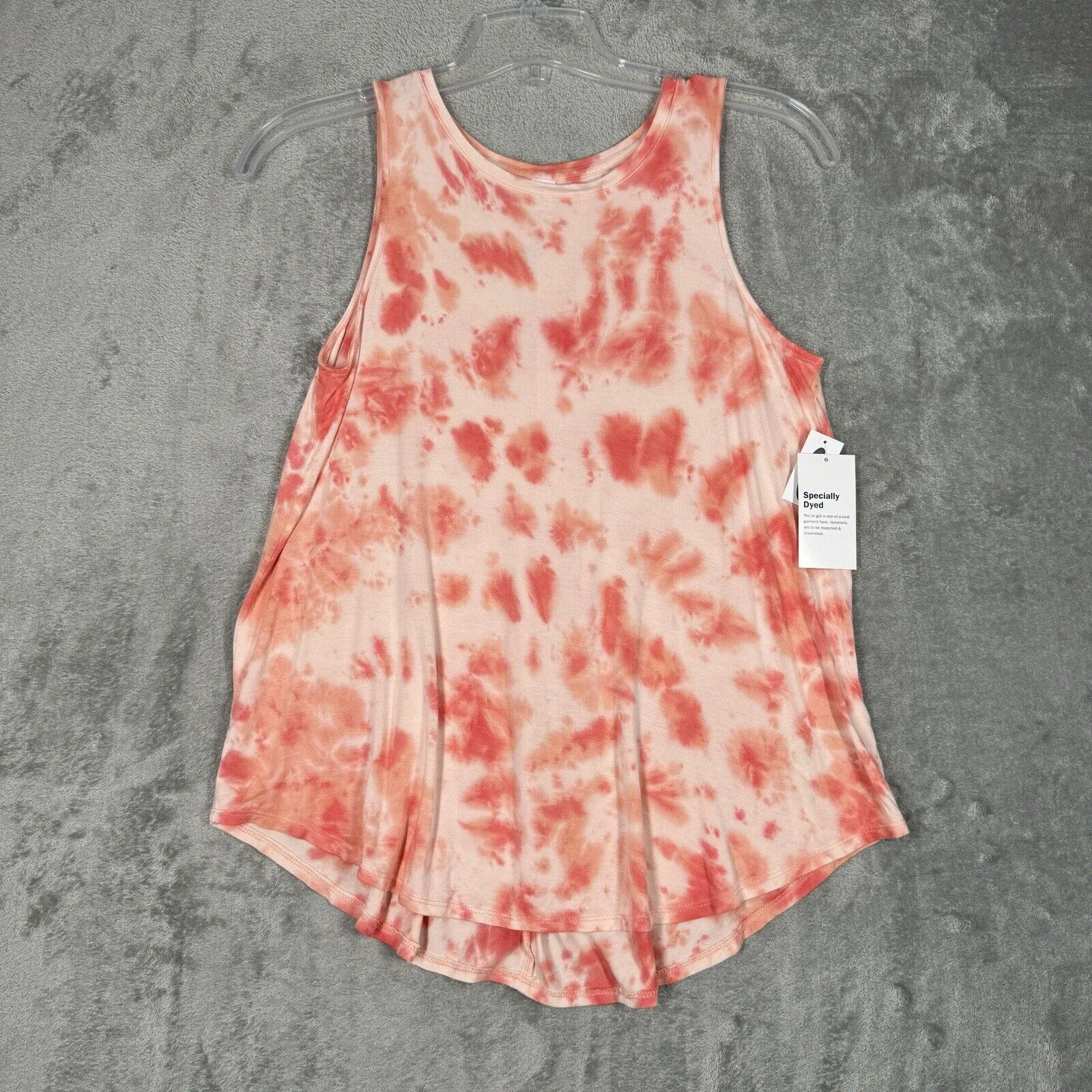 Old Navy Shirt Womens Small Orange Tie Dye Luxe Tank Top Athletic Workout Casual - Image 2