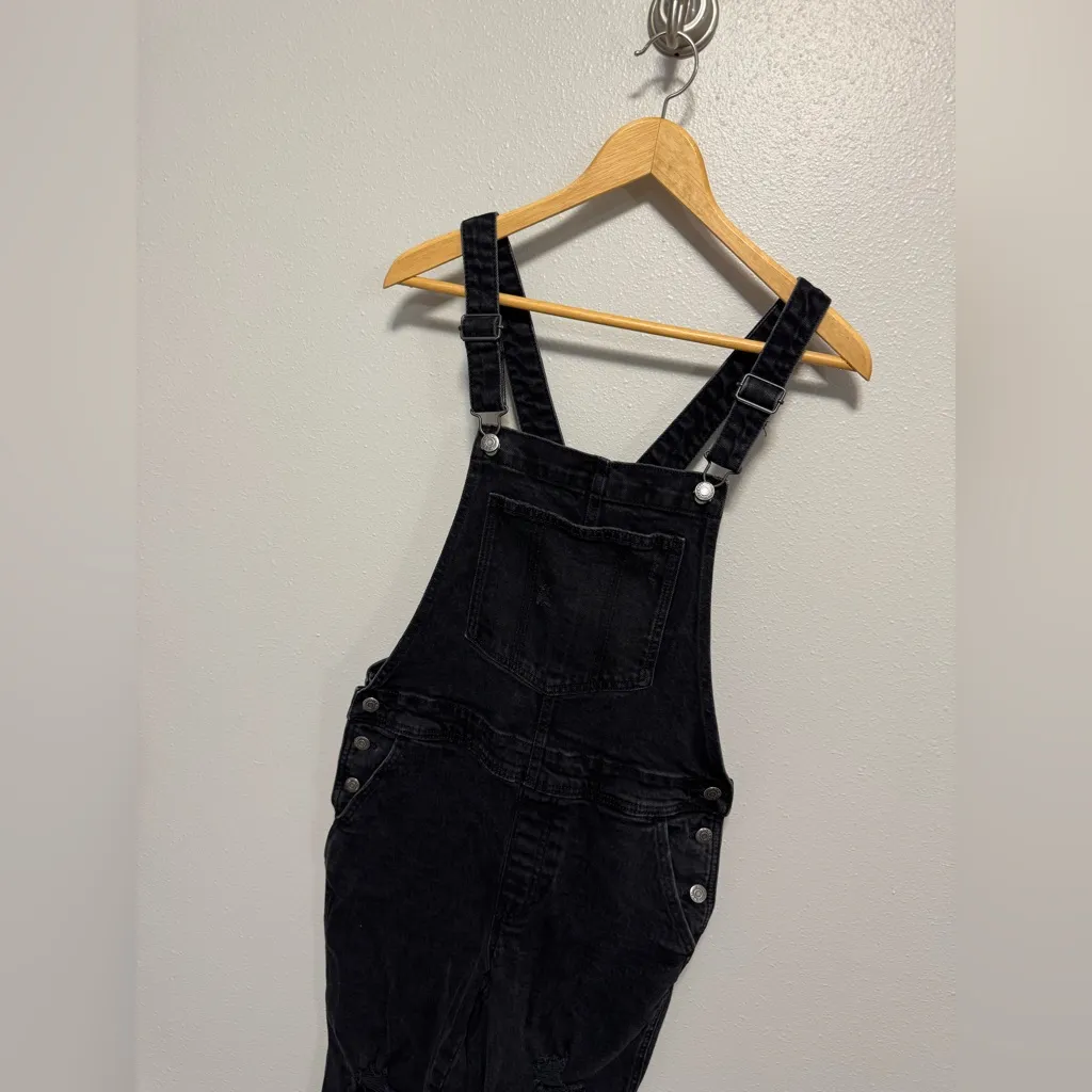 Old Navy Black Denim Overalls - Size 6 - Image 3