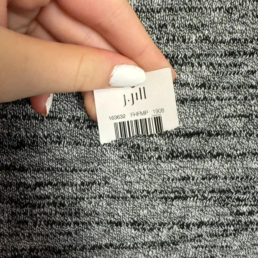 J Jill Pure Jill NWT grey short sleeve boxy sweater size medium petite J40 Gray - Image 5