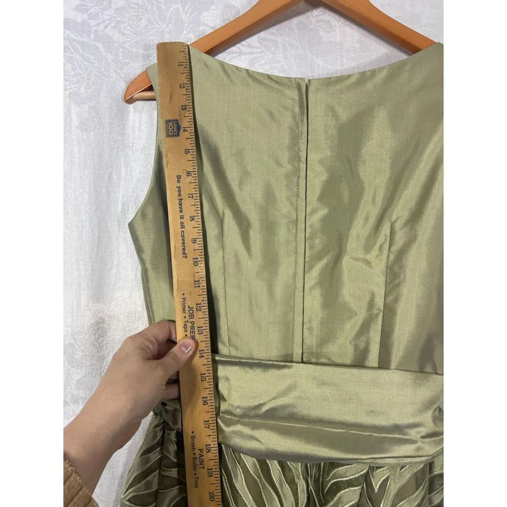 Marisa Baratelli Thai Silk Dress 6 Gold NEW Old Hollywood - Image 9